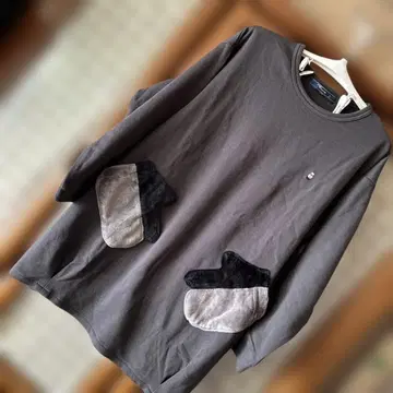 돼지 d.s.c 사이즈 large 그레이 플리스풍 포켓 트레이닝복