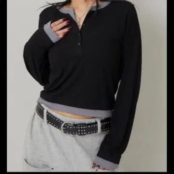 wwg 레이어드 티셔츠 상의