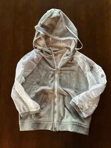 MONCLER 그레이 후드 부착 후드티 M