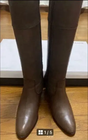 fitfit 롱 부츠 브라운