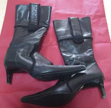 블랙 롱 부츠 37 사이즈 일본제