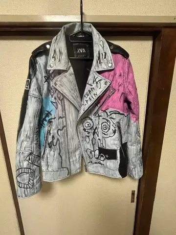 레저 자켓, zara, 페인트