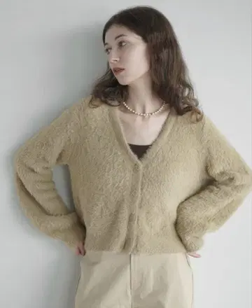 FIKA 샤기 니트 가디건 야마다야