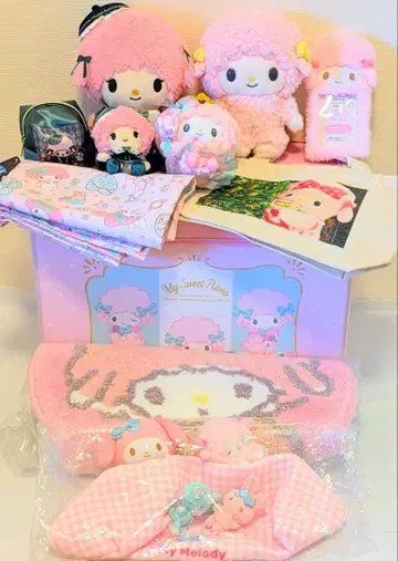 마이 스위트 피아노짱 묶음 판매 세트 산리오 봉제 인형 토트백