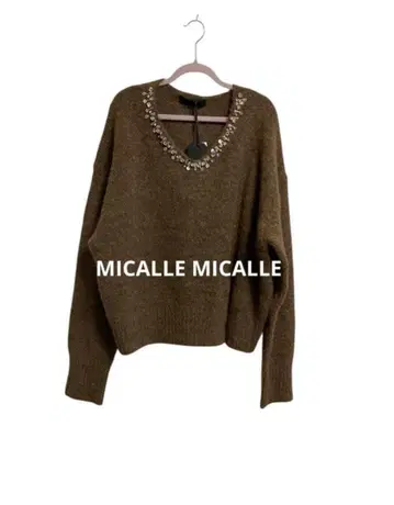 [ MICALLE MICALLE/미카레미카레 ] 비쥬 장식 니트