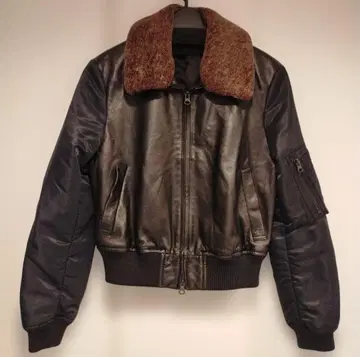 오프닝 세레모니 블루종 가죽 자켓