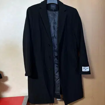 BAGUE 블랙 체스터 코트