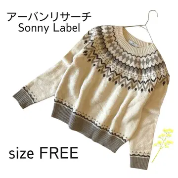 URBAN RESEARCH Sonny Label 울 노르딕 스웨터