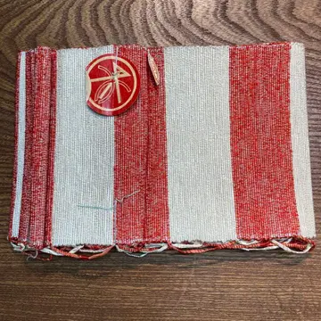 Os408 반폭 오비 찢어진 직물 빨강 흰색