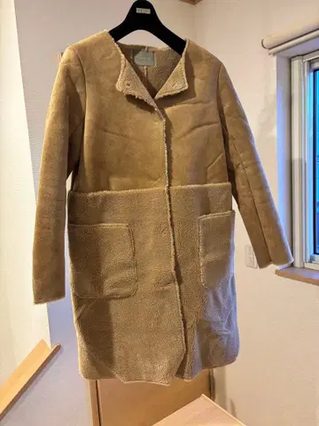 SIMPLICITE 페이크 무스탕 코트 보아 M