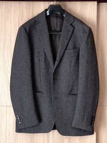 캐시미어 블렌드 정장 자켓 그레이 총 안감 겨울 방한 고급 라인 새상품급