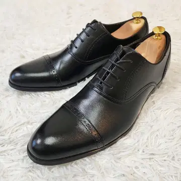 미사용급 일본제 29cm 스트레이트 팁 가죽 신발 비즈니스 슈즈