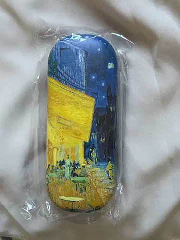 미개봉 새상품 고흐전 밤의 카페테라스 안경 케이스 크로스 포함