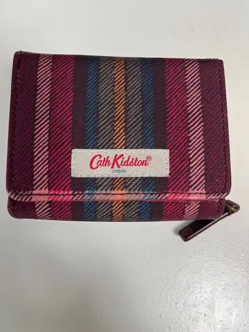 Cath Kidston 멀티 컬러 체크 3단 폴더형 지갑