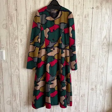 사이토 토요코 롱 니트 원피스 컬러풀