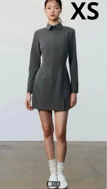 ZARA 핏 미니 셔츠 원피스