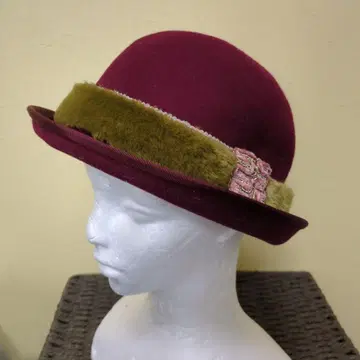 버건디 울 펠트 햇