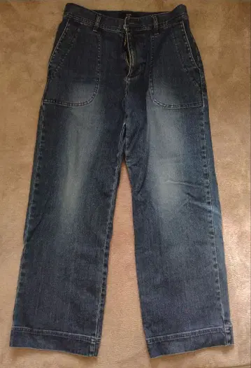 SHIPS 다크 블루 와이드 팬츠