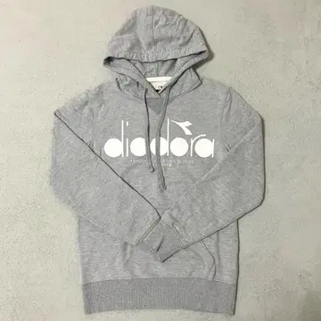 diadora 후드 부착 후드티 트레이닝복 그레이