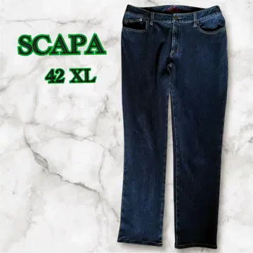 새상품급 SCAPA 블루진 42 XL 빨간색 로고