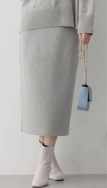 23구 완판템 [세탁 가능] 캐시미어 블렌드 I라인 니트 스커트 새상품급