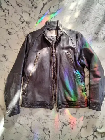 블랙 싱글 라이더 자켓