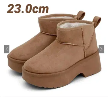 [ 미사용 새상품 완판템 ] GRL 무스탕 통굽 숏부츠 카멜