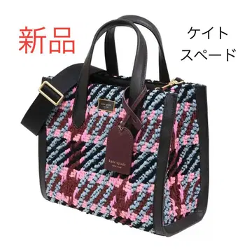 새상품 케이트 스페이드 미니 토트 2way 숄더 핸드백 체크 무늬