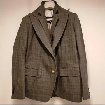 sacai 레이어드 체크 자켓 도킹 베스트