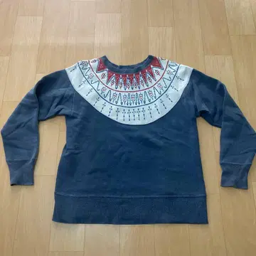 초레어 WAREHOUSE 눈꽃 패턴 맨투맨 트레이닝복 사이즈 38