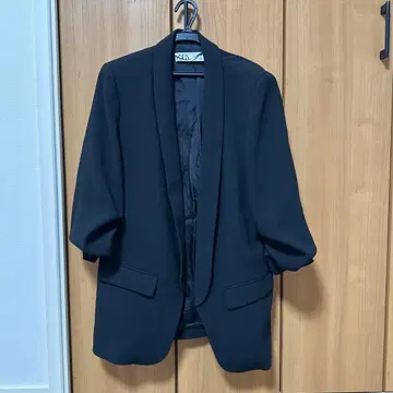 ZARA 블랙 테일러드 자켓 벌룬 슬리브