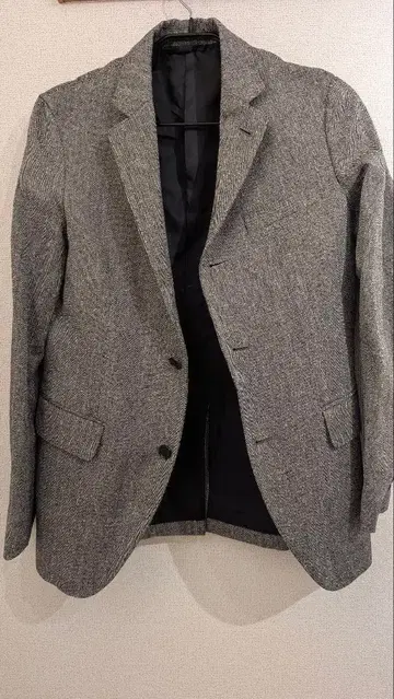 그레이 테일러드 자켓 울 혼방