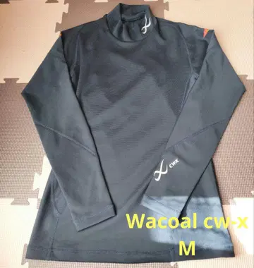 와코루 cw-x 하이넥 긴팔 이너 셔츠 M 남성용 새상품 블랙