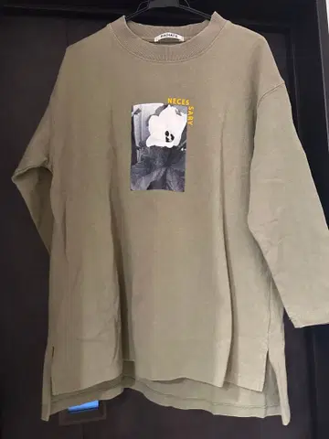 RADIATE 올리브 긴팔 T셔츠 프론트 프린트