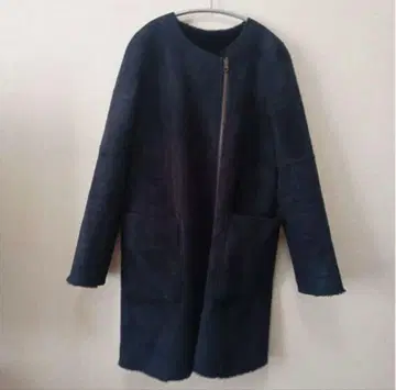 Jewel Changes 네이비 무스탕 코트 집업