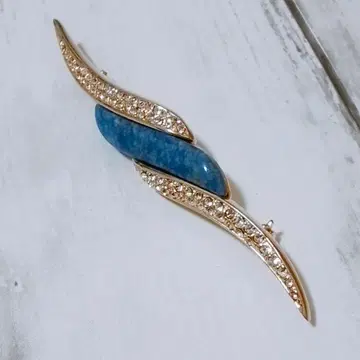 Vendome 반도 브로치 스톤 포함 골드