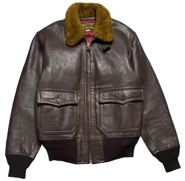 구 리얼 맥코이 M-422A 안감 레드 실크 브라운 38