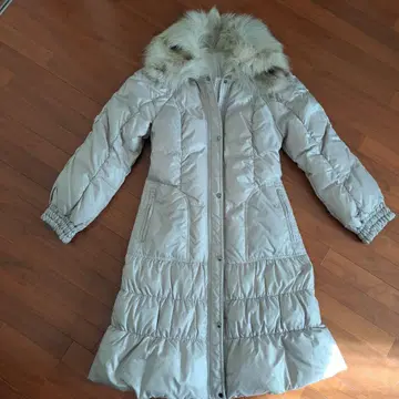 퍼 달린 롱 다운 자켓