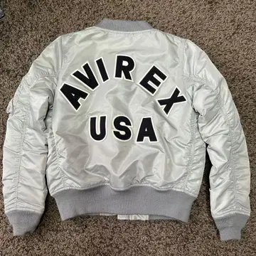 [택 포함 미사용품] 아비렉스 플라이트 자켓 MA-1 실버 그레이