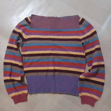 D&G 컬러풀 스트라이프 스웨터 L 사이즈