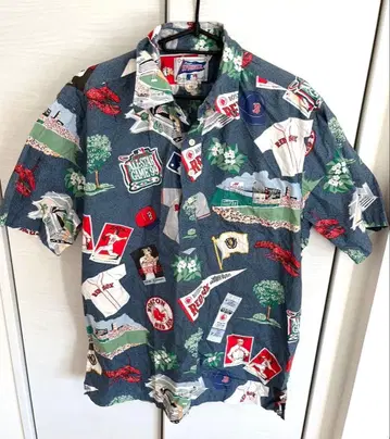 REYNSPOONER 반팔 셔츠 레드삭스 하와이안 셔츠 하와이 제