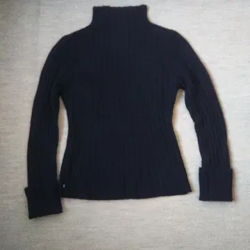 Polo Jeans Co. 굵은 리브 블랙 하이넥 M