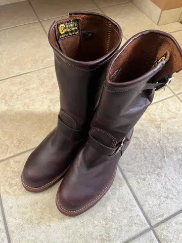 Chippewa 엔지니어 부츠 US 9E 다크 브라운