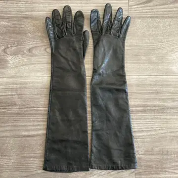 롱 그로브 천연 가죽 장갑 블랙 타카시마야 가죽 블랙