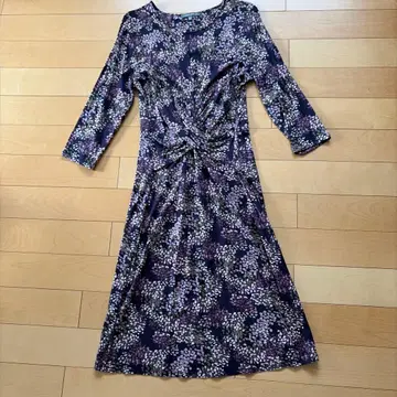 LAURA ASHLEY 꽃무늬 7부 소매 원피스 UK 12