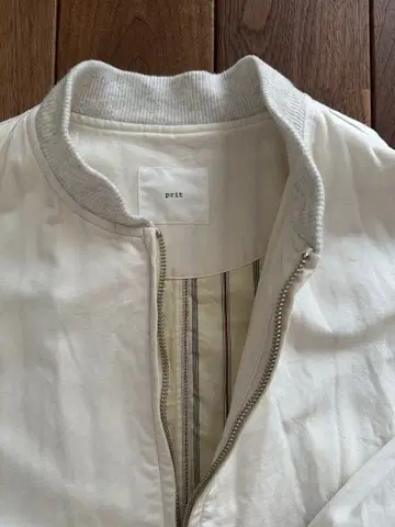 prit zip 롱 코트 아이보리