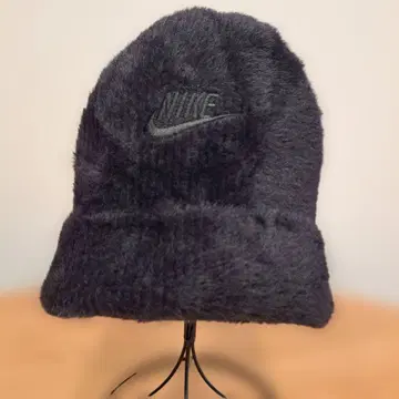 NIKE 니트 모자 나이키 퍼 모헤어 블랙 비니 beanie