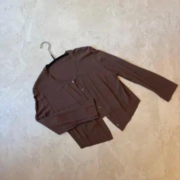 FOXEY NEW YORK 브라운 가디건 긴팔