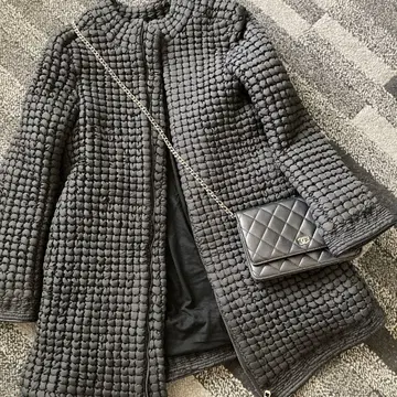 블랙 퀼팅 자켓