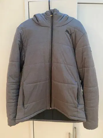 PUMA 후드 부착 그레이 패딩 자켓